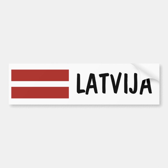 Latvia Bumper Sticker (Front)