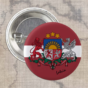 Latvia button, patriotic Latvian Flag fashion 3 Cm Round Badge