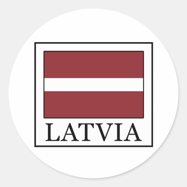 Latvia Classic Round Sticker (Front)