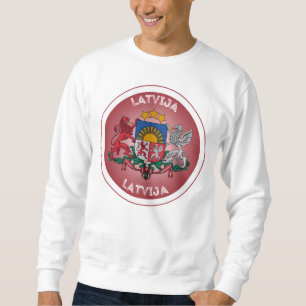 Latvia Coat of Arms Circle Shape Sweatshirt
