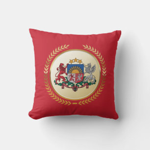 Latvia Coat of Arms Cushion