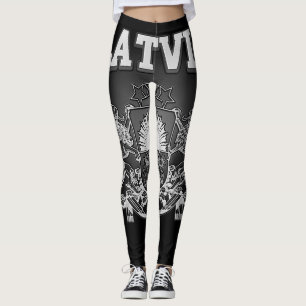 Latvia  Coat of Arms Leggings