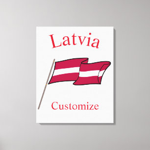 Latvia Country Flag Thunder_Cove Canvas Print