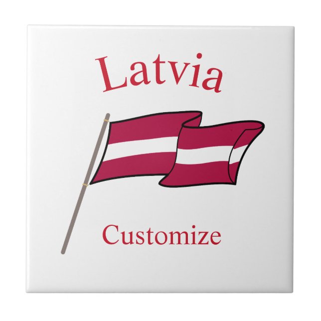 Latvia Country Flag Thunder_Cove Tile (Front)