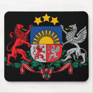 latvia emblem mouse pad