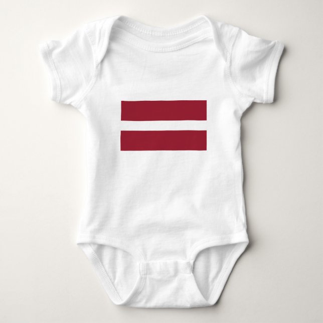 Latvia Flag Baby Bodysuit (Front)