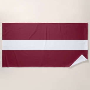 Latvia flag beach towel