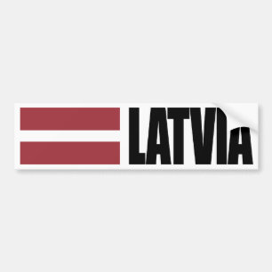 Latvia Flag Bumper Sticker