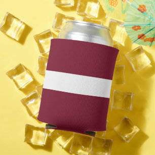 Latvia flag can cooler