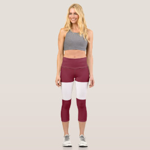 Latvia flag capri leggings