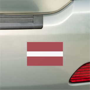 Latvia Flag Car Magnet