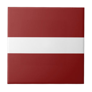 Latvia Flag Ceramic Tile
