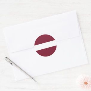 Latvia flag classic round sticker