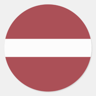 Latvia Flag Classic Round Sticker