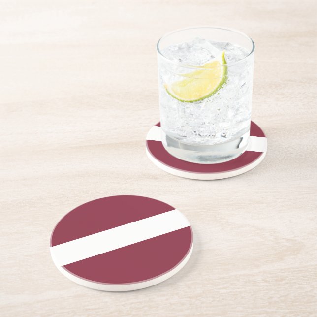 Latvia flag coaster (Side)