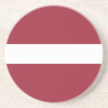 Latvia Flag Coaster<br><div class="desc">Patriotic flag of Latvia.</div>