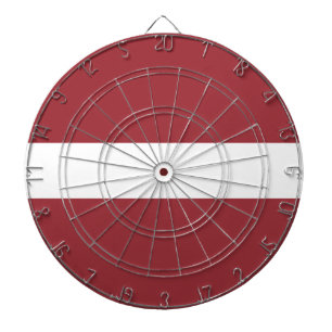 Latvia Flag Dartboard
