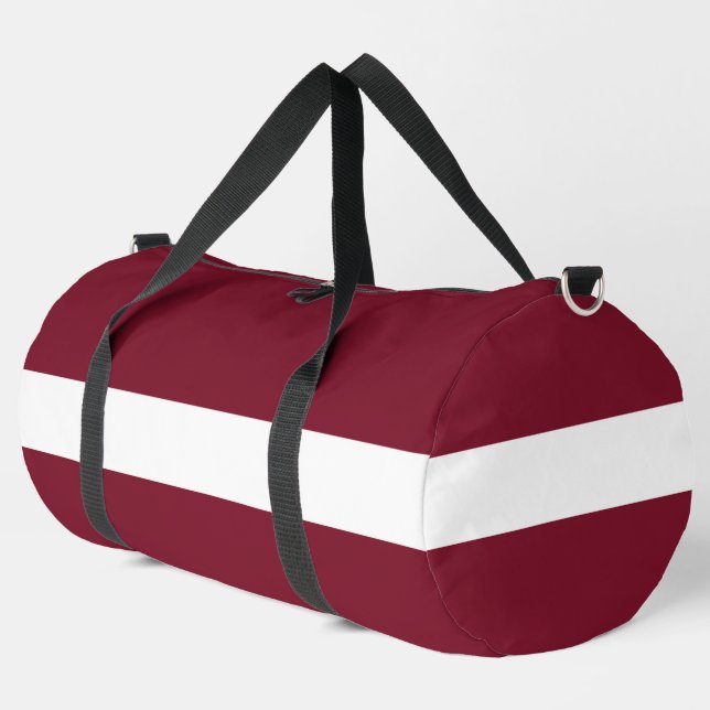 Latvia flag duffle bag (Left Corner)