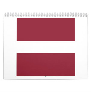 Latvia Flag Emblem Calendar