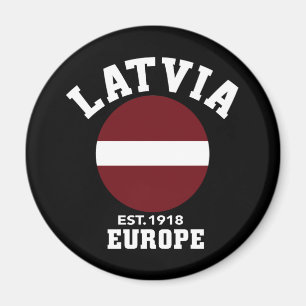 Latvia Flag Est 1918 Europe Independence Day Magnet