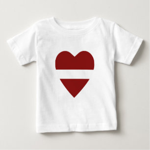 Latvia Flag Heart T-Shirt