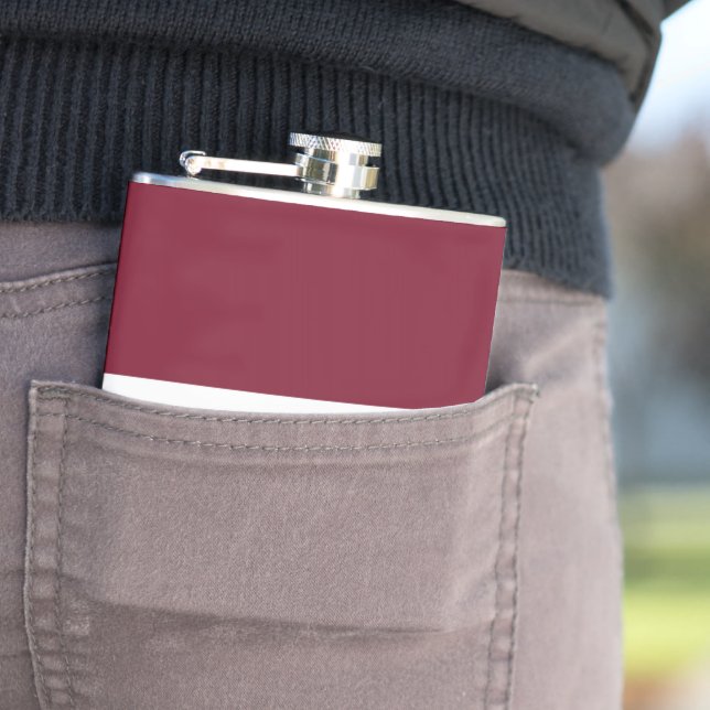 Latvia flag hip flask (In Situ)