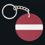 Latvia Flag Key Ring<br><div class="desc">Patriotic flag of Latvia.</div>