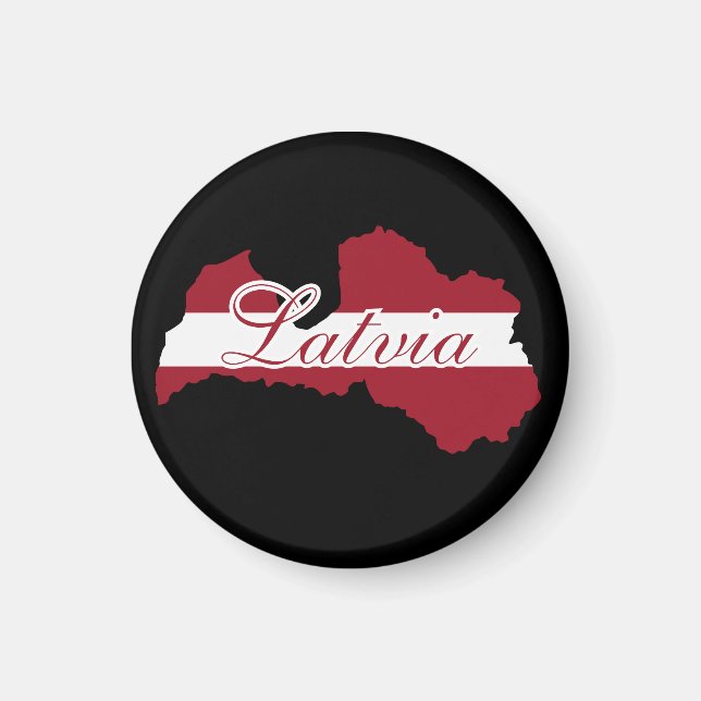  Latvia Flag , Map of LATVIA  Latvian Gift Magnet (Front)