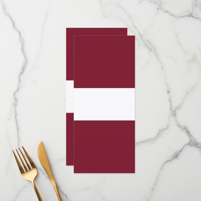 Latvia flag menu (Front/Back In Situ)
