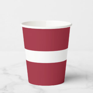 Latvia Flag Paper Cups