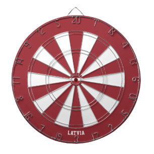 Latvia Flag Patriot's Bullseye Dartboard
