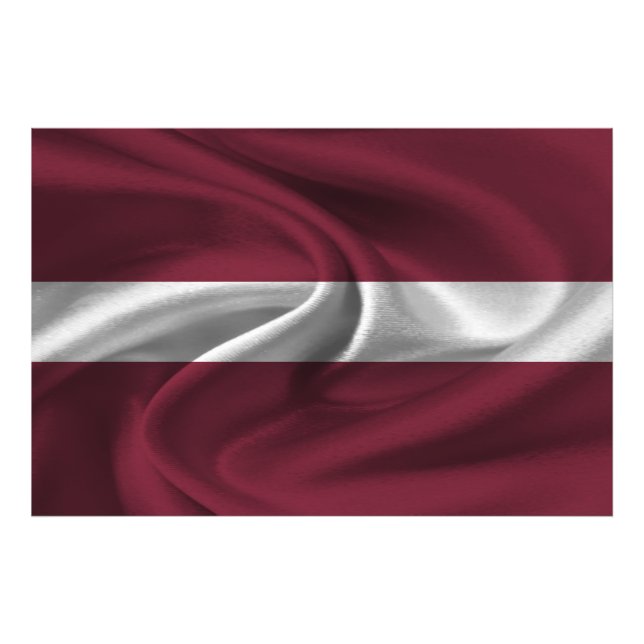Latvia Flag Photo Print (Front)