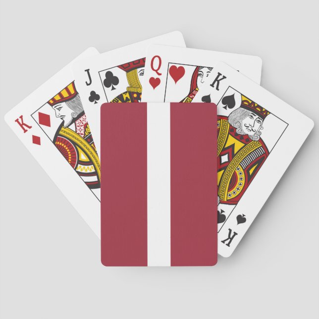 Latvia Flag Playing Cards (Back)