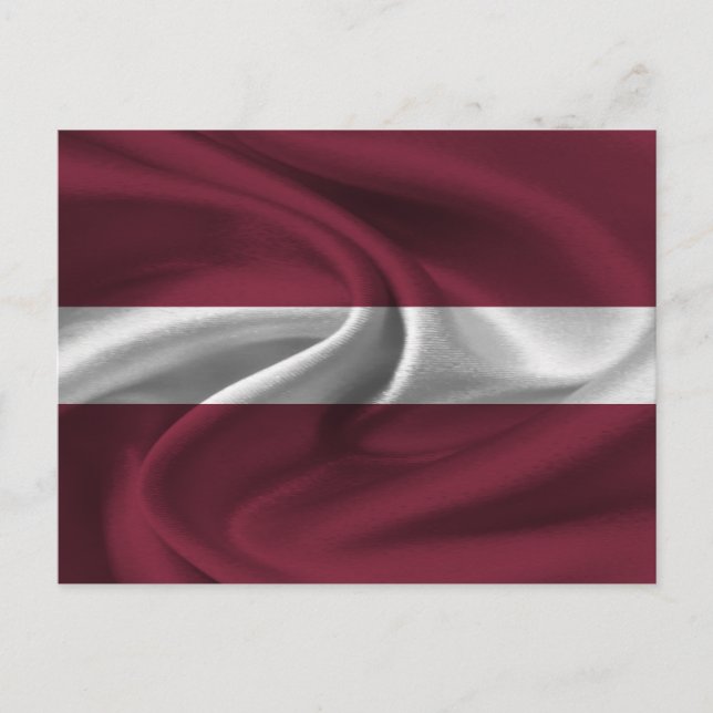 Latvia Flag Postcard (Front)