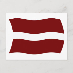 Latvia Flag Postcard