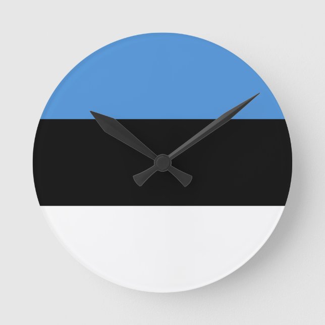 Latvia Flag Round Clock (Front)