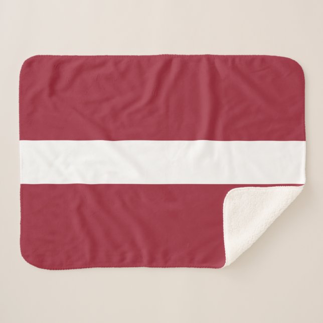 Latvia Flag Sherpa Blanket (Front (Horizontal))