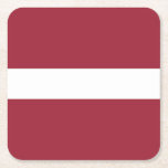 Latvia Flag Square Paper Coaster<br><div class="desc">Patriotic flag of Latvia.</div>