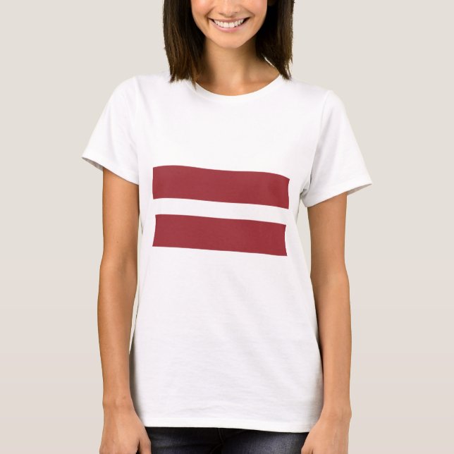 Latvia Flag T-Shirt (Front)