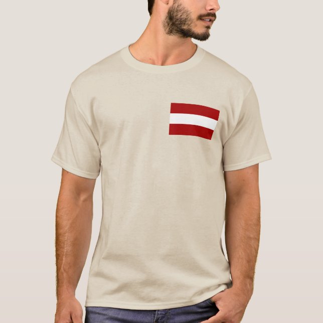 Latvia Flag T-Shirt (Front)