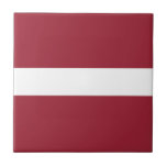 Latvia Flag Tile<br><div class="desc">Patriotic flag of Latvia.</div>