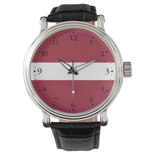 Latvia Flag Watch (Front)