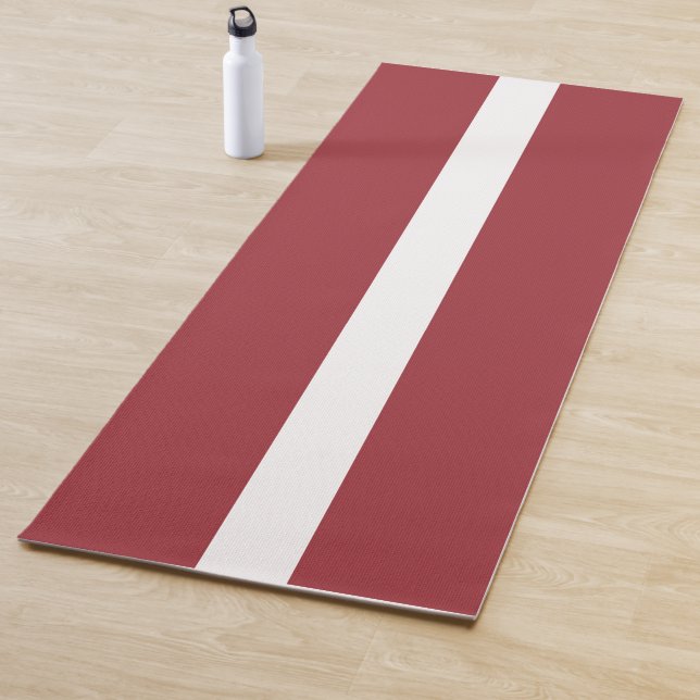 Latvia Flag Yoga Mat (In Situ)