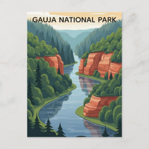 Latvia Gauja National Park Travel Postcard