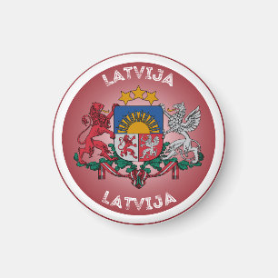 Latvia Heritage Emblem Magnet