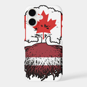 Latvia Latvian Canadian Canada Tree Roots Flag