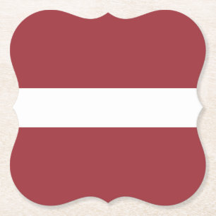 Latvia (Latvian) Flag Paper Coaster