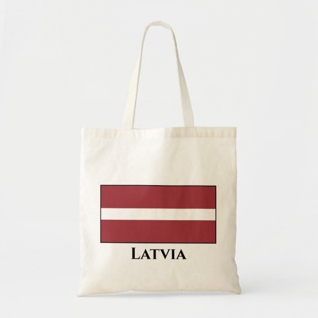 Latvia (Latvian) Flag Tote Bag (Front)