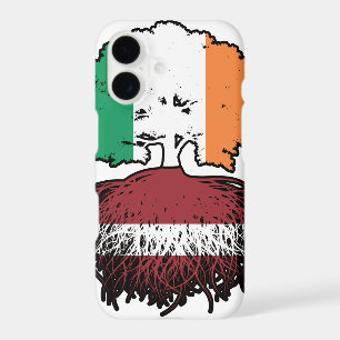 Latvia Latvian Irish Ireland Tree Roots Flag