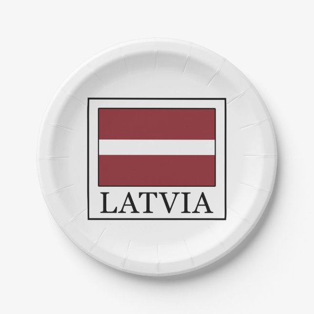 Latvia Paper Plate (Front)